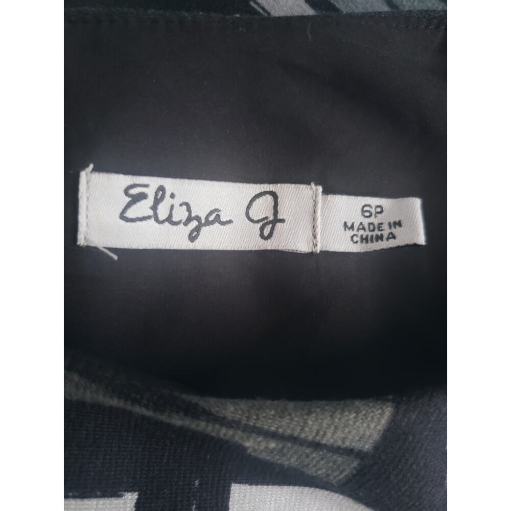 Eliza J Missy Mod Printed Black/Pink Dress Size 6P - Picture 7 of 8